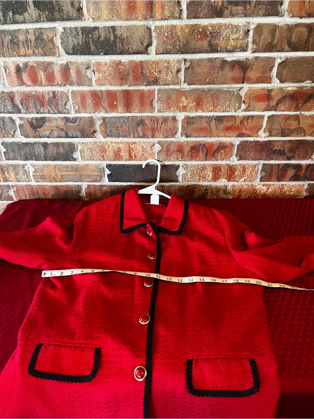 Brownstone Studio Women’s Vintage blazer red textured Size:18 - Picture 5 of 5